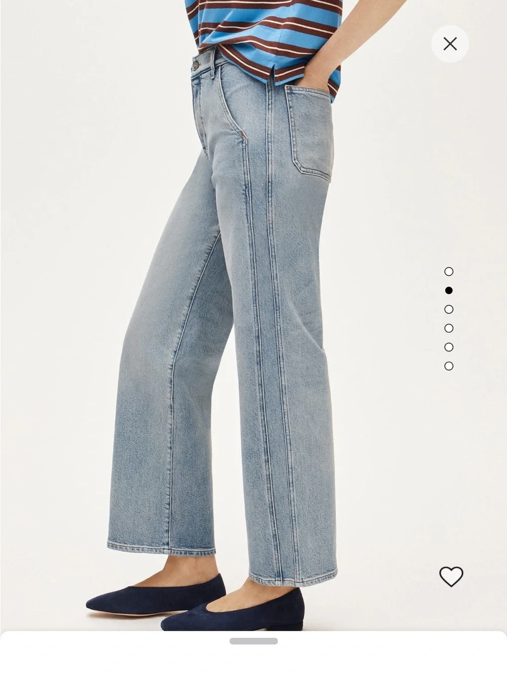 New J. Crew Slim Wide Leg Utility Jeans